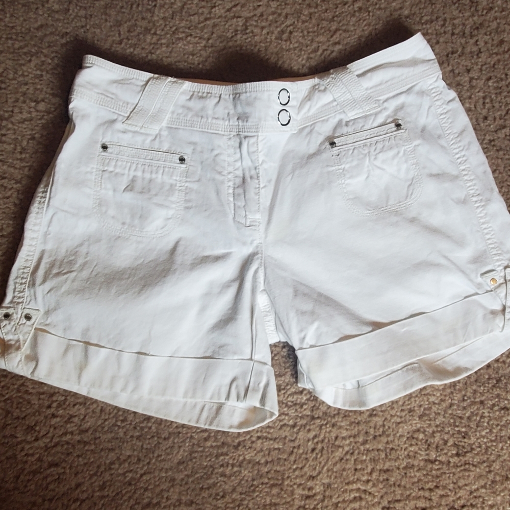 White House Black Market White Cargo Shorts, 2